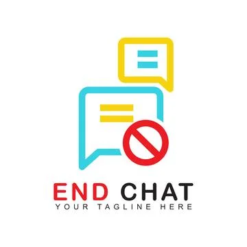 Stopped chat sign. Illustrazione stock