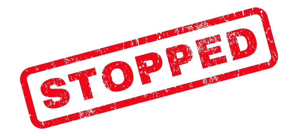 Stopped Rubber Stamp Stock Illustration