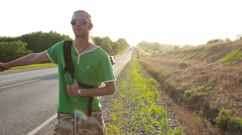 Stopper trying to stop the car Stock-Footage 40307531