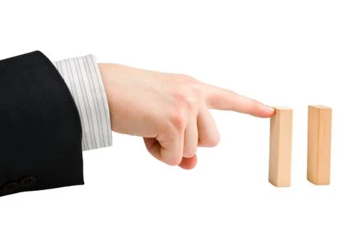 Stopping the domino effect Stock Photos