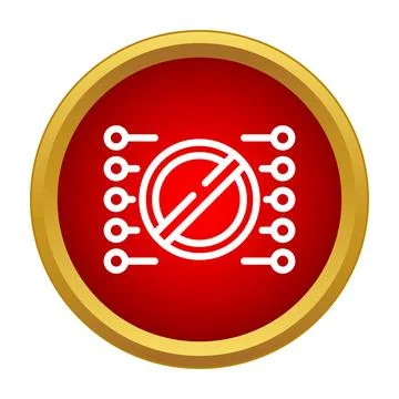 Stopping electronic circuit network connection or data transfer 스톡 일러스트