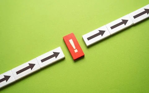 Stopping the process. Insurmountable barrier. Solving the problem. Prohibi... Stock Photos