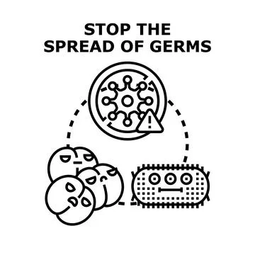 Stopping the spread of germs concept illustration Stock Illustration