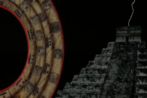 Stops in Steps 2012 Mayan Doomsday Rotary Calendar SD16x9 Stock Footage 7731056