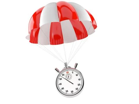 Stopwach with parachute 스톡 일러스트