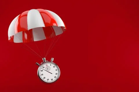 Stopwach with parachute Stock Illustration