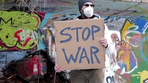 StopWar. Head moving Vídeo Stock 171666460