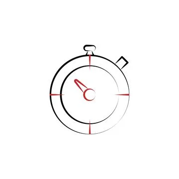 Stopwatch 2 colored hand drawn icon. Stopwatch colored element illustration Stock Illustration