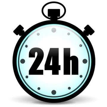 Stopwatch 24h icon Stock Illustration