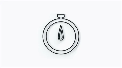 Stopwatch 3d icon isolated on white background. Time timer sign. 4K Stock Footage 156137098