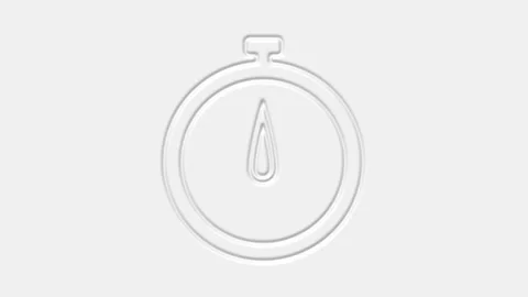 Stopwatch 3d icon isolated on white background. Time timer sign. 4K Stock Footage 156137104