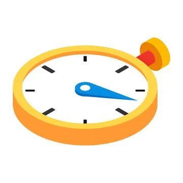 Stopwatch 3d isometric icon イラスト素材