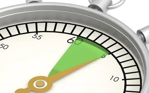 Stopwatch with 5 min left Stock Illustration