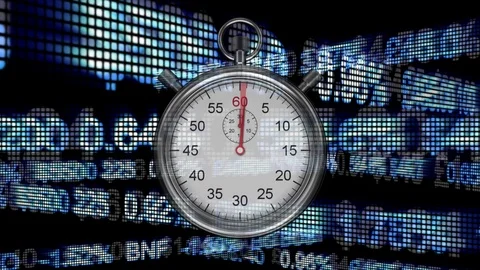 Stopwatch and Foreign Exchange Stock Footage 106243116