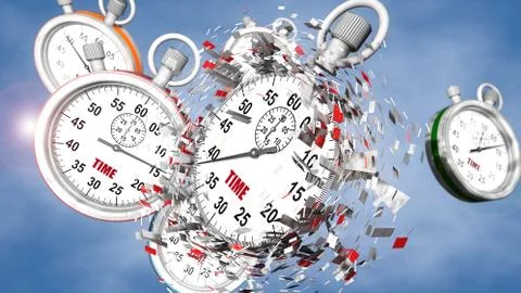 Stopwatch and time for change Stock Illustration