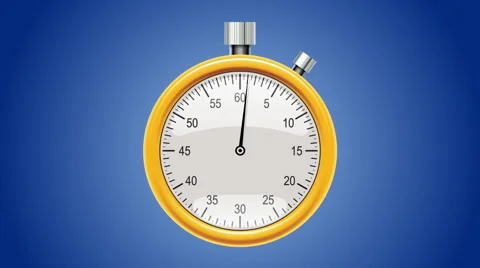 Stopwatch Animated 60 second with green screen Stock Footage 40726885