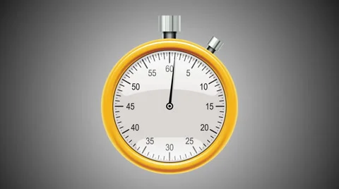 Stopwatch Animated 60 second with green screen Stock Footage 40726938