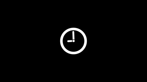 Stopwatch animated icon. Clock with moving arrows. Loop. Alpha channel. Stock Footage 263121725