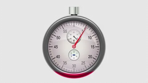 Stopwatch Animation 4K Stock Footage 165628927