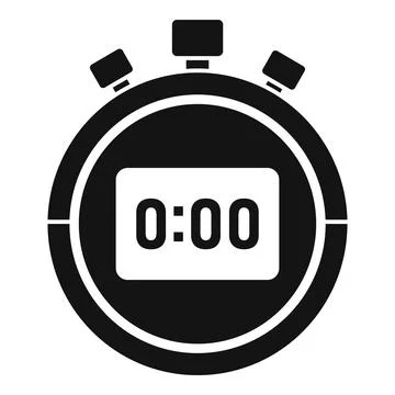 Stopwatch arrow icon simple . Stop clock Stock Illustration