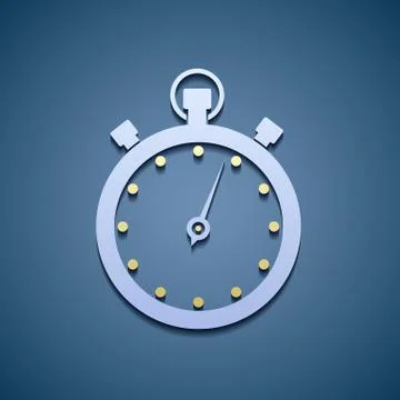 Stopwatch with arrow. Illustrazione stock