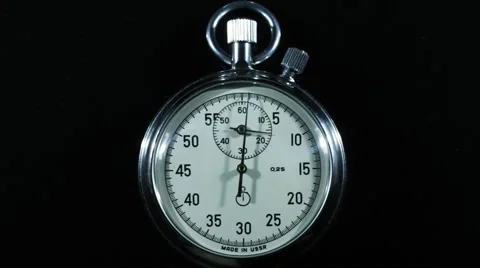 Stopwatch On A Black Background 5 Stock-Footage 58778796