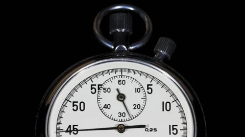 Stopwatch On A Black Background Stock Footage 58778464