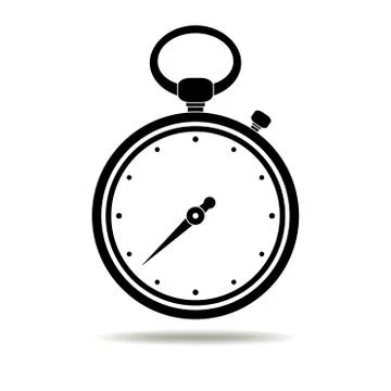 Stopwatch black icon Illustrazione stock