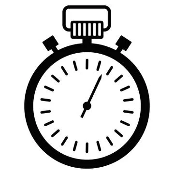 Stopwatch black icon Stock-Illustration