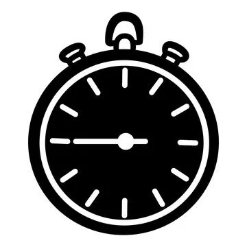 Stopwatch black icon Stock Illustration
