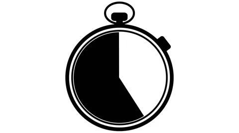 Stopwatch Black to White Transition Stock Footage 45812291