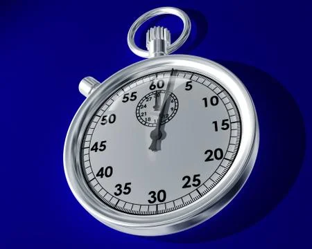 Stopwatch on a blue background Stock Illustration