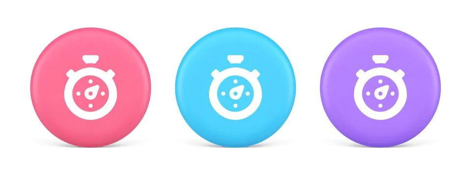 Stopwatch button timer speed time counting accuracy measure application panel Stock-Illustration