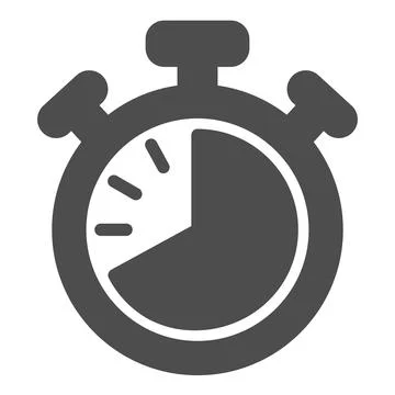 Stopwatch with buttons, 40 seconds, timer, chronometer solid icon, time concept Illustrazione stock