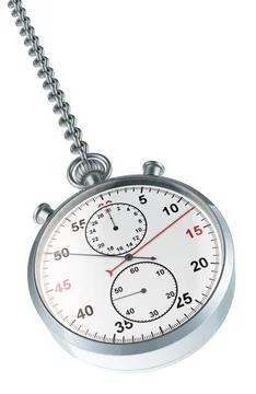 Stopwatch on the chain as pendulum, 3D rendering Stock Illustration