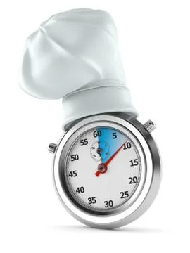 Stopwatch with chef's hat Stock Illustration