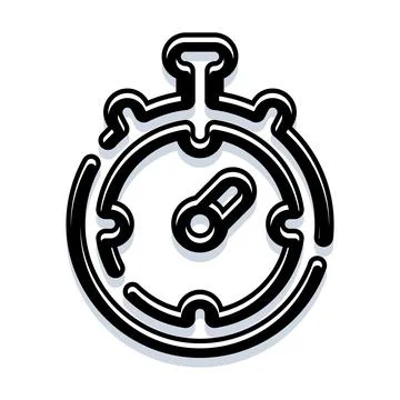 Stopwatch chronometer measuring time and duration icon イラスト素材
