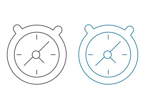 Stopwatch clock timer countdown icon vector isolated on white background Ilustração Stock