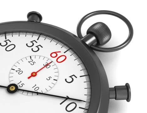 Stopwatch concept 3d illustration 스톡 일러스트