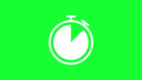 Stopwatch Countdown Circle Progress Timer 1 Half Quarter Animation 4K Stock Footage 334204148