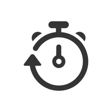 Stopwatch, Countdown Icon Illustrazione stock
