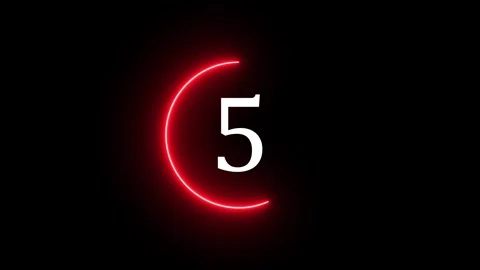 Stopwatch countdown timer animation . Timer from 10 to 0 seconds 10 s Stock Footage 310220642