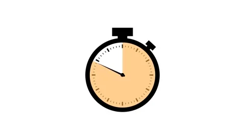 Stopwatch countdown timer flat animation with progress ring and needle motion. Stock Footage 321652742