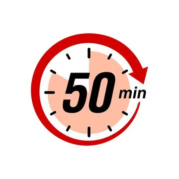 Stopwatch Counting Down to Minutes with Arrow Stock Illustration