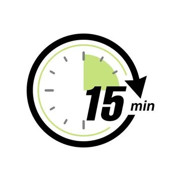 Stopwatch Counting Down to Minutes with Arrow Stock Illustration