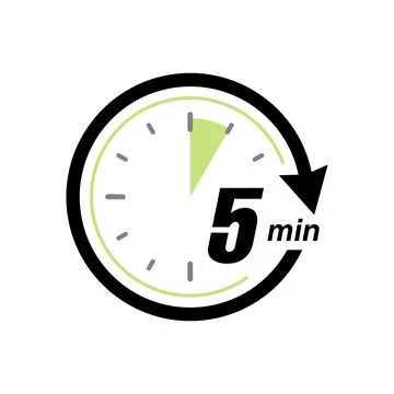 Stopwatch Counting Down to Minutes with Arrow Stock Illustration