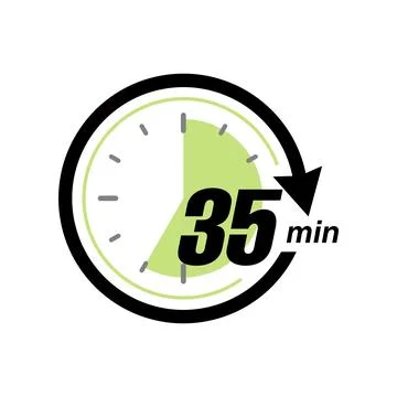 Stopwatch Counting Down to Minutes with Arrow Stock Illustration