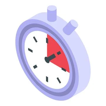 Stopwatch counting down time on white background Stock Illustration
