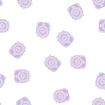 Stopwatch device glyph seamless pattern 스톡 일러스트