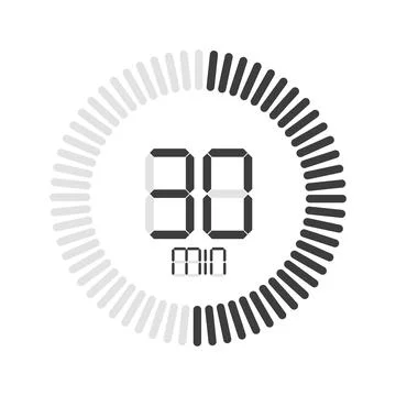 Stopwatch digital timer. Countdown clock and digital numbers. Stock-Illustration